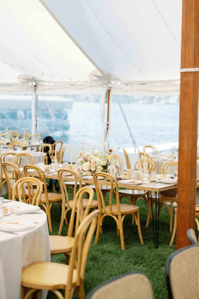 East Coast sailcloth tented Wedding Photographer
