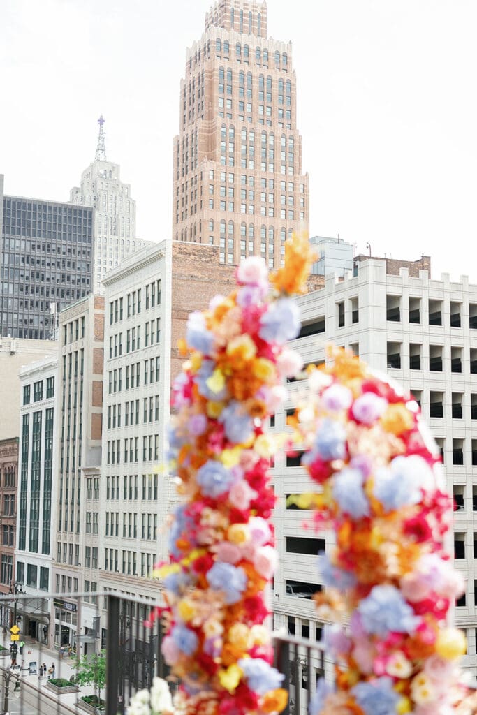 Shinola Hotel wedding ceremony captured by Mikayla Scheibe Photography