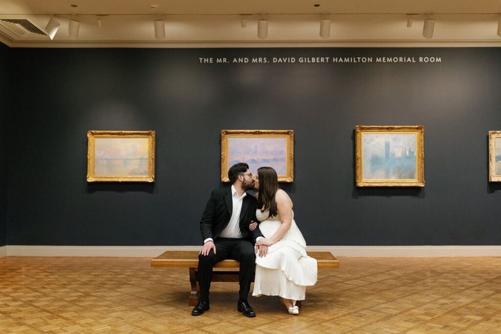Art Institute of Chicago Engagement Photo by Mikayla Scheibe Photography