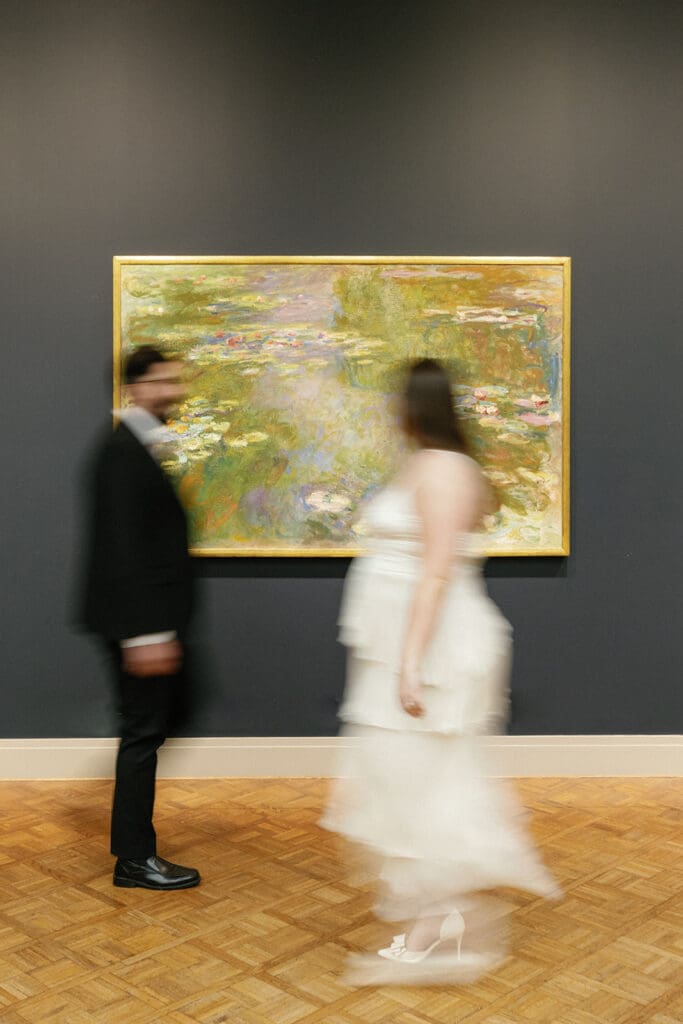 Art Institute of Chicago Engagement Photo by Mikayla Scheibe Photography