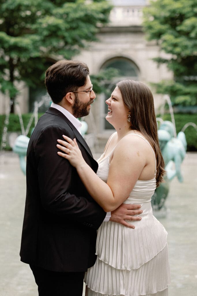 Art Institute of Chicago Engagement Photo by Mikayla Scheibe Photography