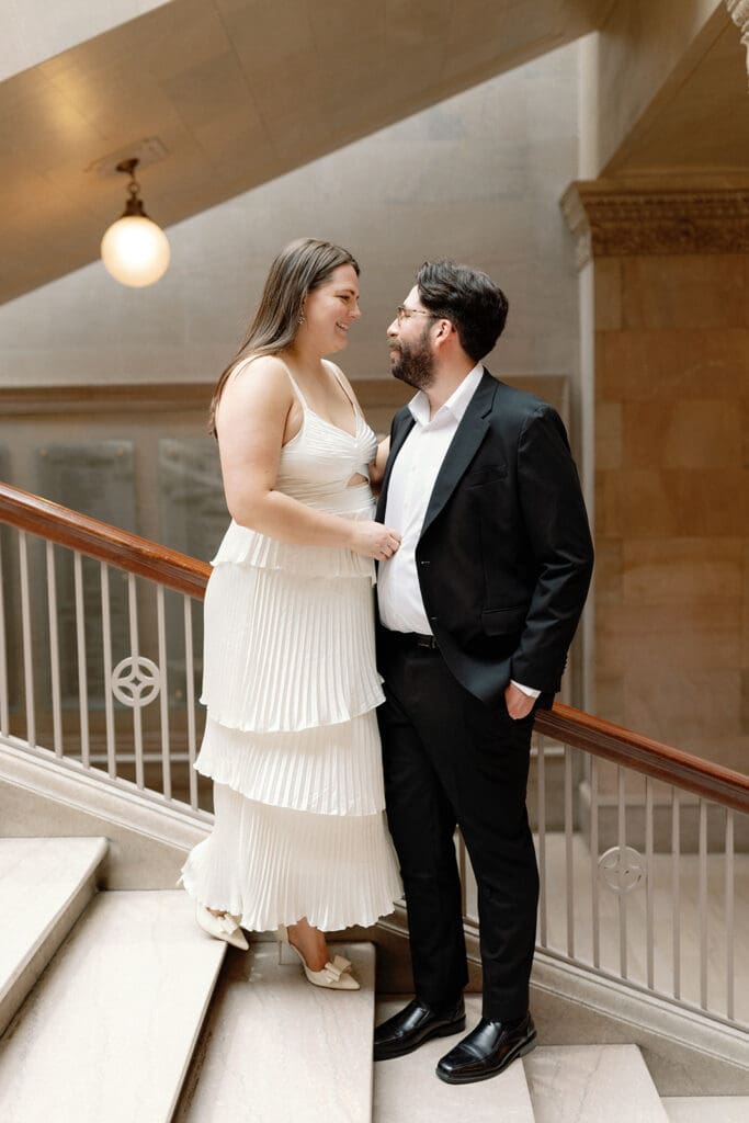 Art Institute of Chicago Engagement Photo by Mikayla Scheibe Photography