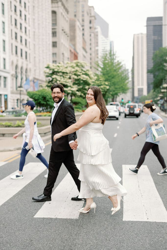 Art Institute of Chicago Engagement Photo by Mikayla Scheibe Photography