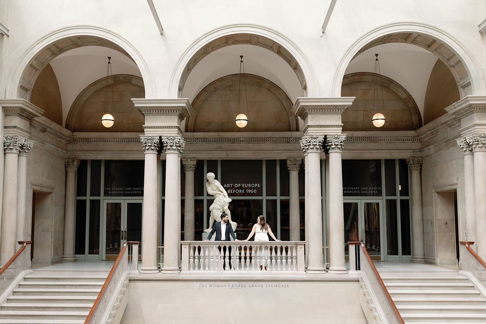 Art Institute of Chicago Engagement Photo by Mikayla Scheibe Photography