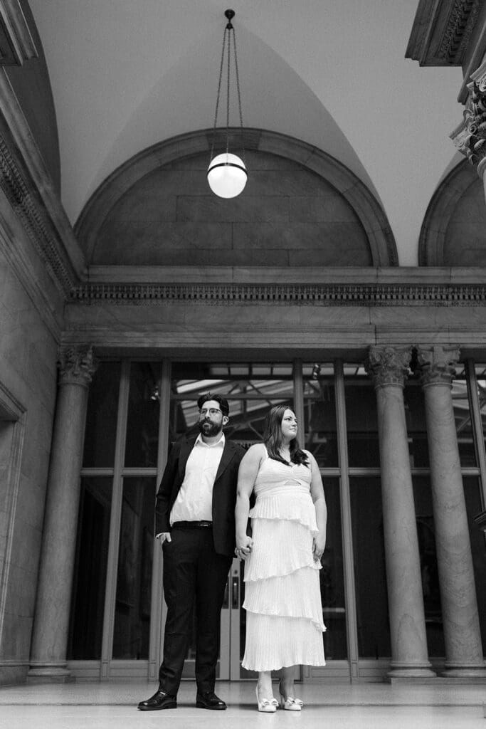 Art Institute of Chicago Engagement Photo by Mikayla Scheibe Photography
