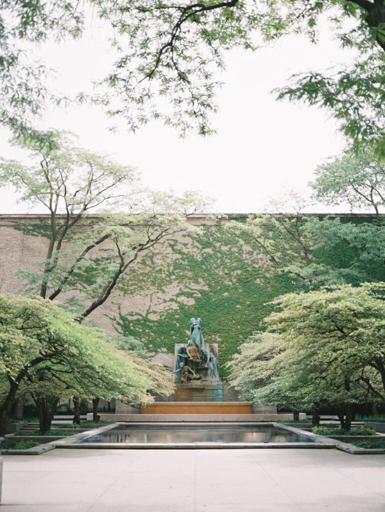 Art Institute of Chicago Engagement Photo by Mikayla Scheibe Photography