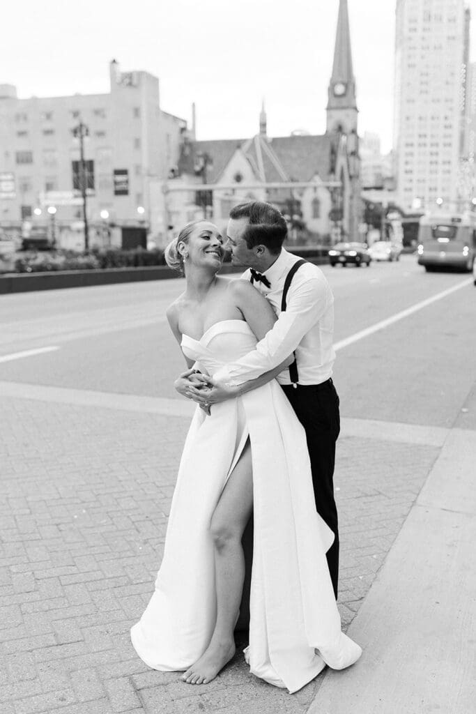 Downtown Detroit Wedding captured by Mikayla Scheibe Photography