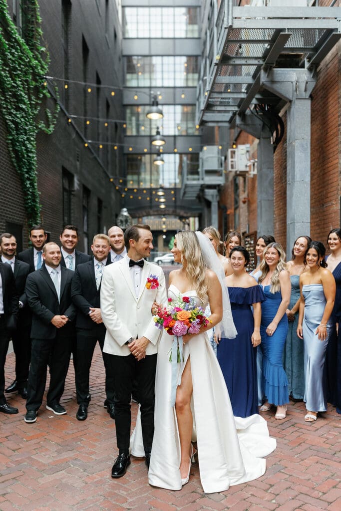 Shinola Hotel wedding ceremony captured by Mikayla Scheibe Photography