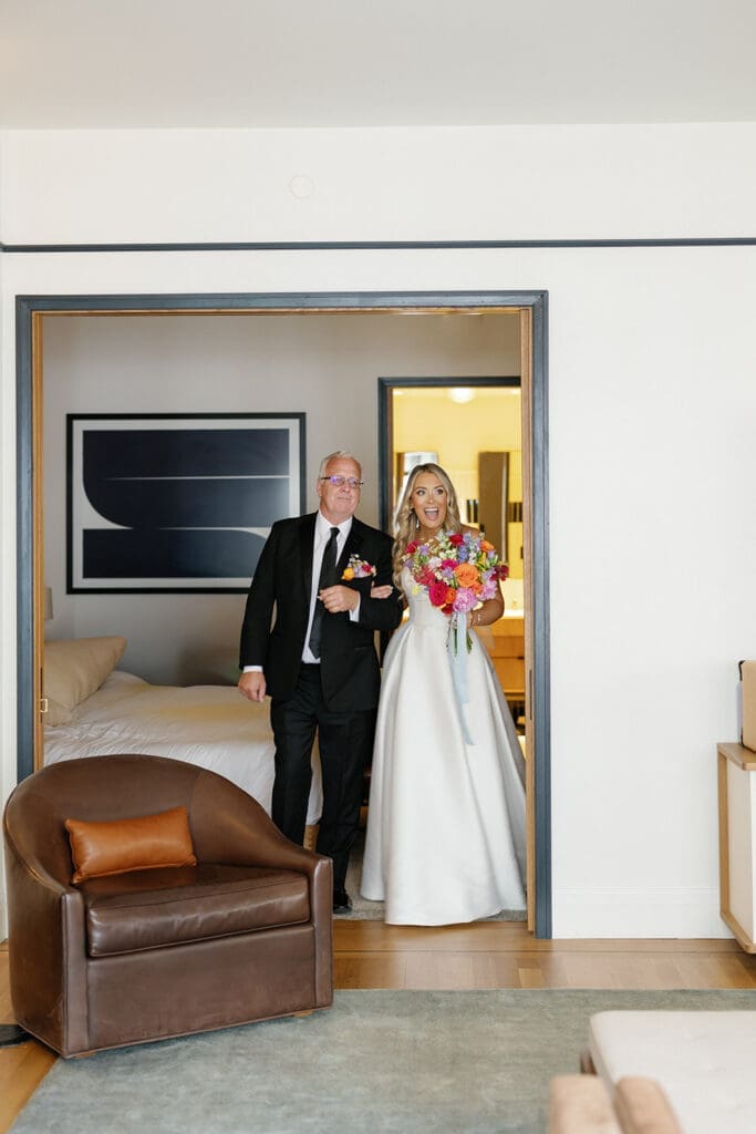 Shinola Hotel wedding ceremony captured by Mikayla Scheibe Photography
