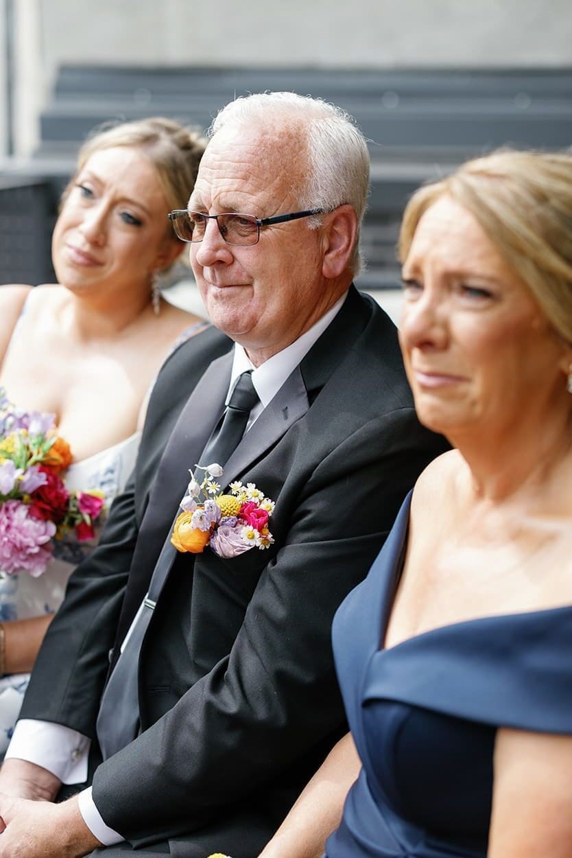 Shinola Hotel wedding ceremony captured by Mikayla Scheibe Photography