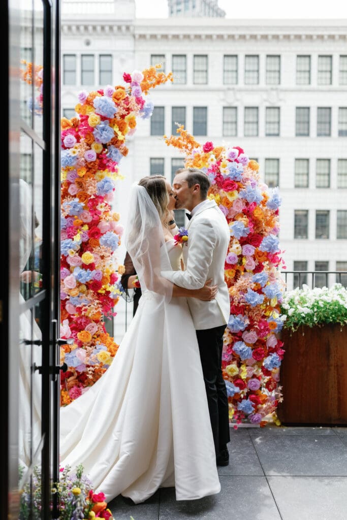 Shinola Hotel wedding ceremony captured by Mikayla Scheibe Photography