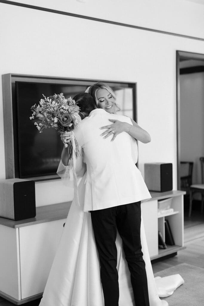 Shinola Hotel wedding ceremony captured by Mikayla Scheibe Photography