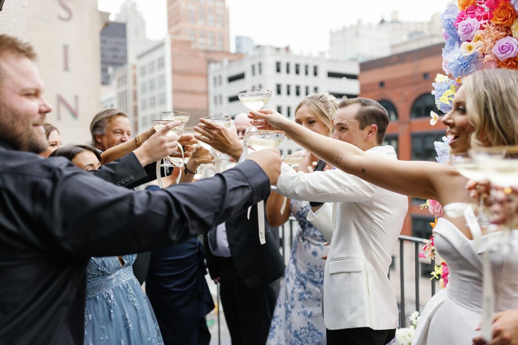 Shinola Hotel wedding ceremony captured by Mikayla Scheibe Photography
