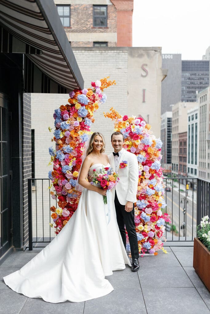 Shinola Hotel wedding ceremony captured by Mikayla Scheibe Photography