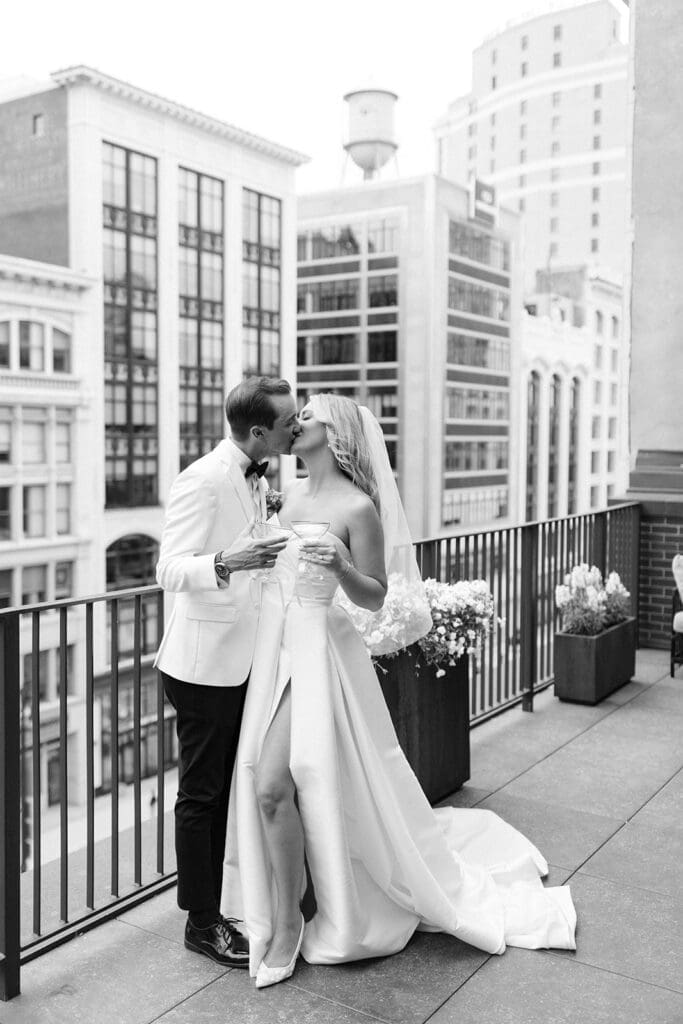 Shinola Hotel wedding ceremony captured by Mikayla Scheibe Photography