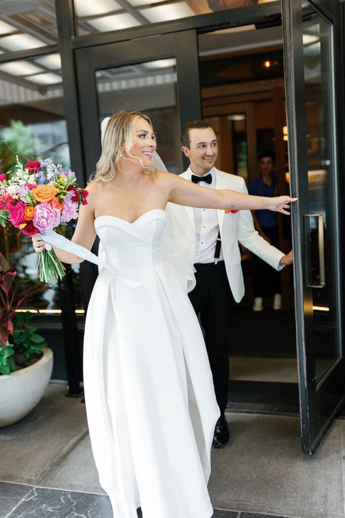Shinola Hotel wedding ceremony captured by Mikayla Scheibe Photography