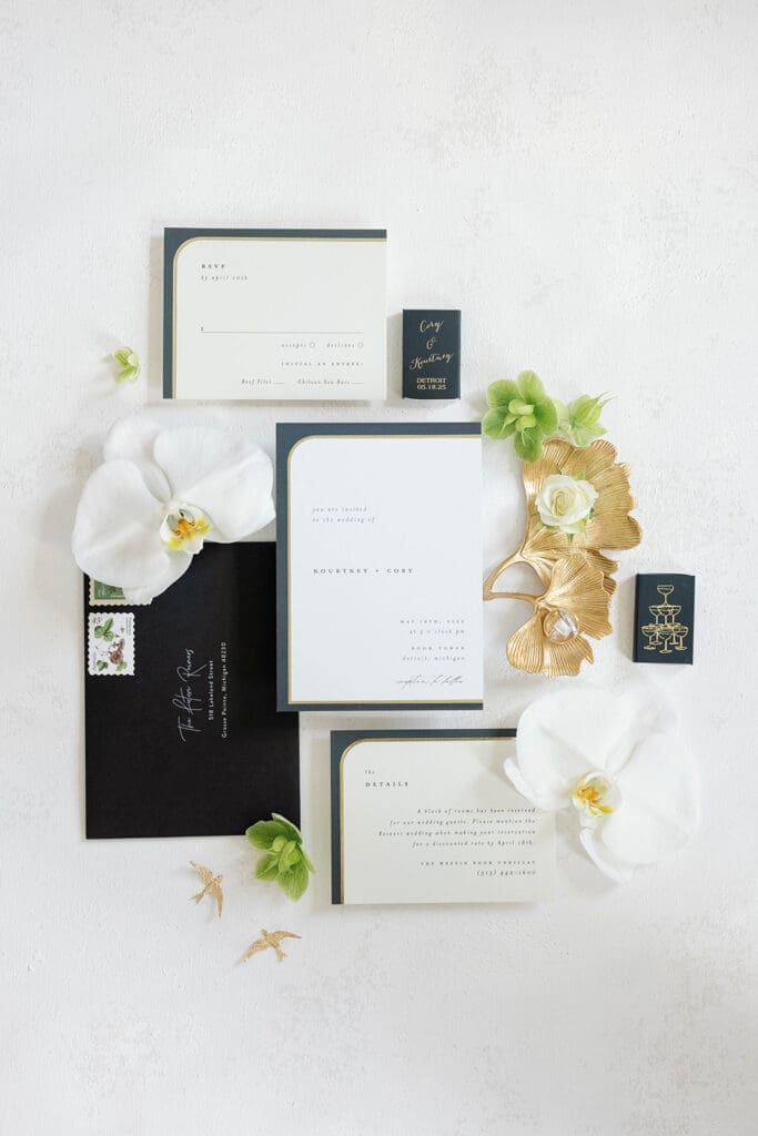 Elegant Detroit wedding at Book Tower venue

